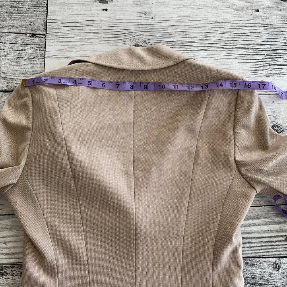 Escada Silk Wool Cotton Blend Earthy Toned Two Button Structured Blazer Coat - Picture 14 of 16